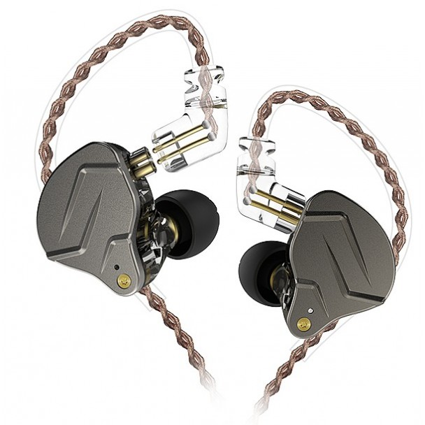 Casti cu fir KZ ZSN Pro ,1DD+1BA Tehnologie hibrida , HIFI Bass, Metal, reducere a zgomotului, Microfon HD, Gri Inchis