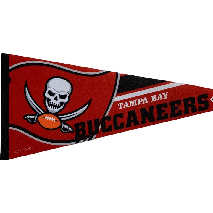 Знаме USArticlesEU Tampa Bay Buccaneers, 31x72, Памук, Многоцветен
