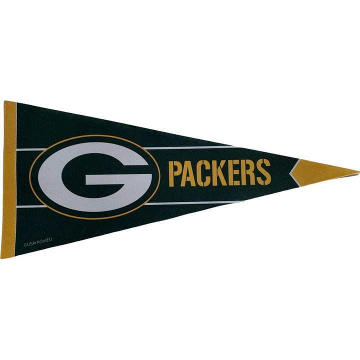 Знаме USArticlesEU Green Bay Packers, 31x72 см, Памук, Многоцветен