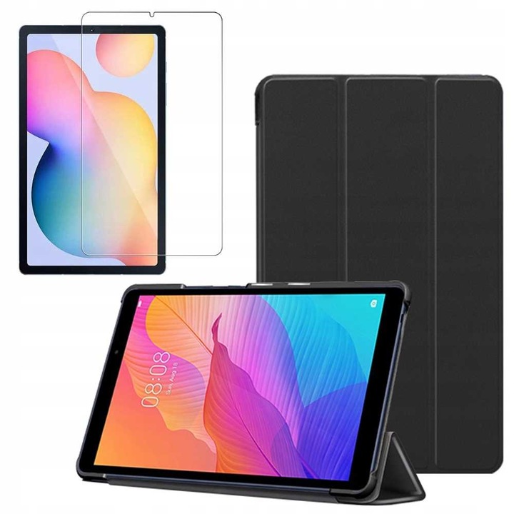 Huawei Matepad T10 / T10S kompatibilis tokkészlet, védőfólia, 10,1" fekete