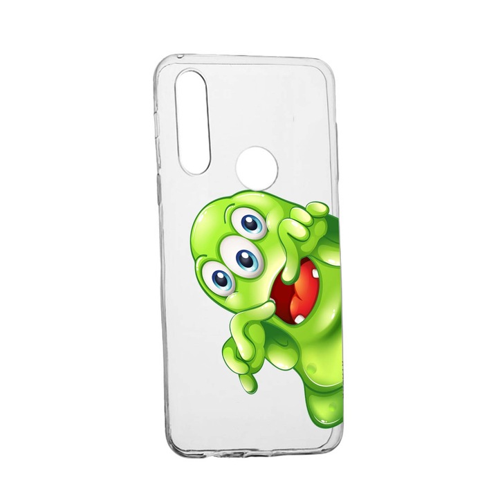 Силиконов калъф Unique за Alcatel 1S (2020), Green Monster, Transparent TR 60