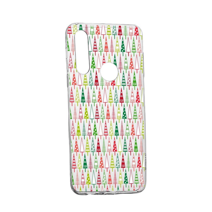 Силиконов калъф Unique за Alcatel 3L (2020), Xmas Tree Pattern, Transparent TR 340
