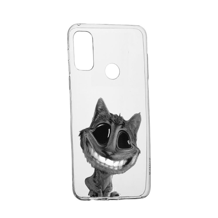Силиконов калъф Unique за Alcatel 3X, Crazy Cat, Transparent TR 20
