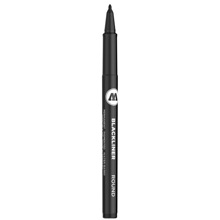 Molotow fekete liner 0.05 - 1 MM, textúrált, kerek hegy - textúrált hegy