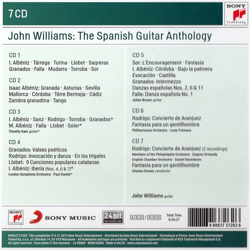 John Williams The Spanish Guitar Anthology Box 7 Cd Emag Ro