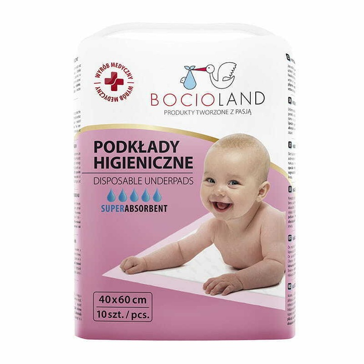 Set aleze impermeabile de unica folosinta 10 bucati 40x60 cm Bocioland