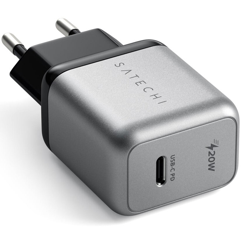 Incarcator USB-C PD Satechi 20W, Gri spatial