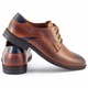 Pantofi barbati Olivier, Piele naturala, Maro, 44