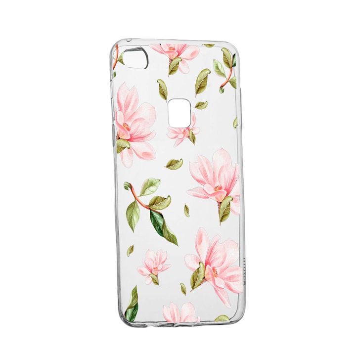 Силиконов калъф Unique за Huawei P10 Lite, Flowers Collection, Transparent TR 496