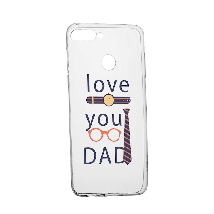 Силиконов калъф Unique за Xiaomi Redmi 6, Love You Dad, Transparent TR 795