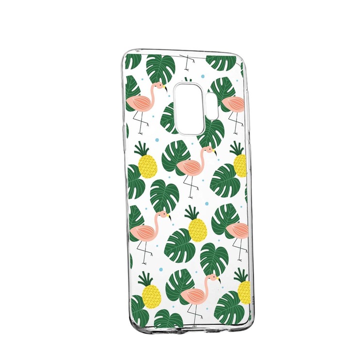 Силиконов калъф Unique за Xiaomi Redmi Note 8 Pro, Tropical, Transparent TR 93