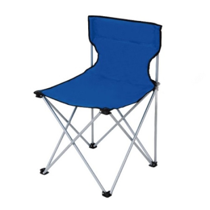 Scaun pliabil pentru camping 80 x 40 x 75 cm structura metalica maxim 110 kg Albastru