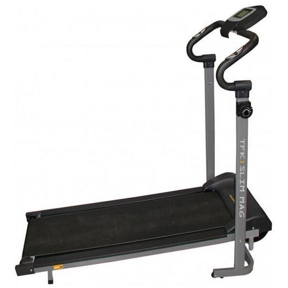 Banda magnetica fitness EVERFIT TFK SLIM MAG Volanta 6 kg Greutate utilizator 100 kg Senzori de puls Pliabila eMAG.ro