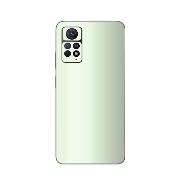 Защитно фолио iSkinz за Xiaomi Redmi Note 11 Pro, 11E Pro (5G) - светещо зелено фосфоресциращо просто изрязване, самозалепващо се покритие за цял корпус за заден корпус