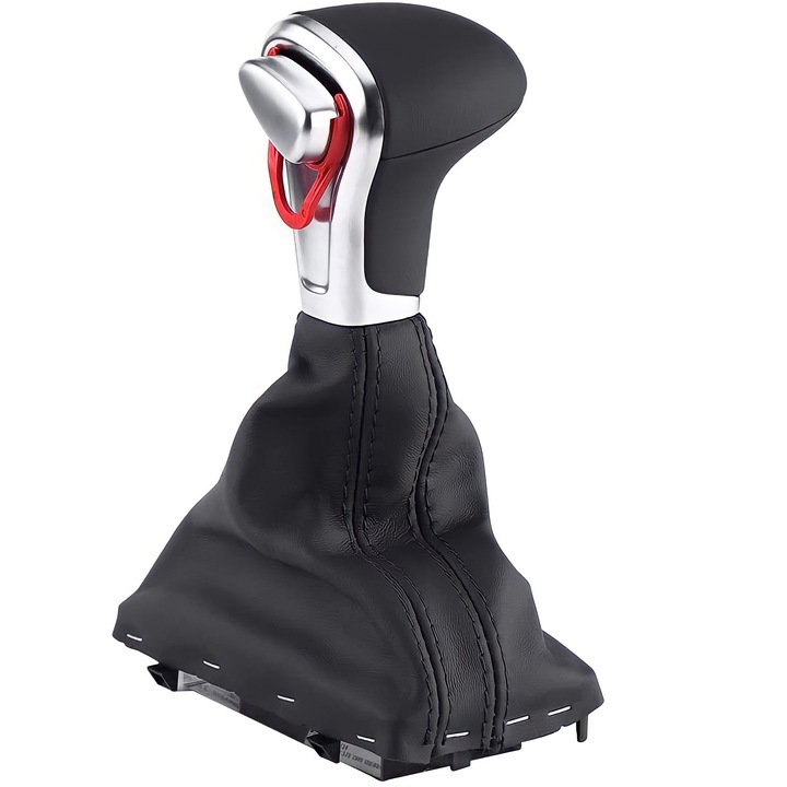 OEM Sebességváltó szoknya és gomb készlet, automata váltó, 2 db, Audi A3, A4, A5, A6, Q5, Q7 S-line, 20 x 13 cm