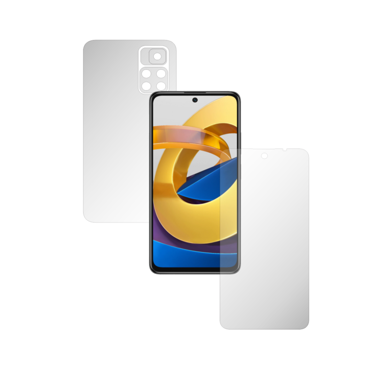 Teljes testű iSkinz matt fóliák készlete Xiaomi Redmi Note 11T 5G telefonhoz – láthatatlan Skinz matt, egyszerű vágás, ujjlenyomat-mentes, tükröződésmentes matt szilikon képernyőhöz és hátlaphoz, átlátszó tapadó bőr