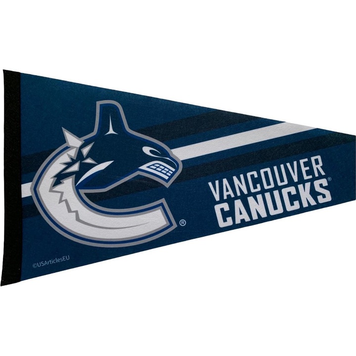 Знаме USArticlesEU Vancouver Canucks, 31x72 см, Памук, Син/Бял