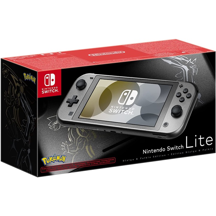 Nintendo Switch Lite Pokémon Dialga & Palkia Edition játékkonzol Angol (UK) verzió + EU adapter