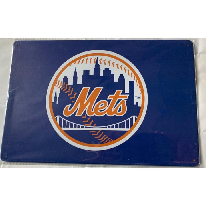 Декоративна метална табела New York Mets, US Articles Eu, 20x30 см