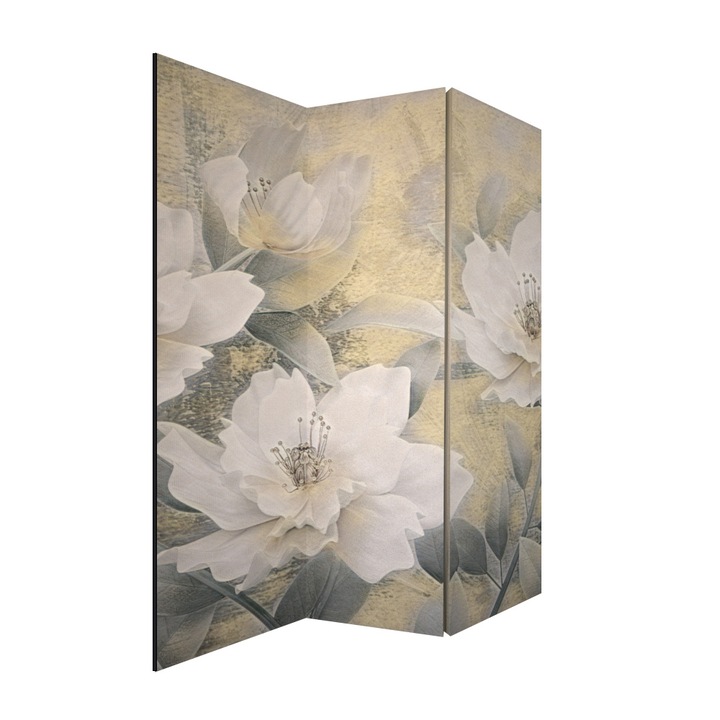 Сгъваем параван Colors of Life, Винтидж Цветя, 135 х 172 см., текстил, Двустранен печат, 3 панела