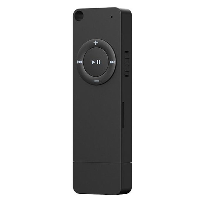 MP3 lejátszó Bluetooth zenelejátszó 32 GB SD kártya, fülhallgatóval, Fekete