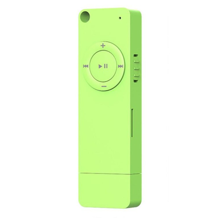 MP3 lejátszó Bluetooth zenelejátszó 32 GB SD kártya, fülhallgatóval, Zöld