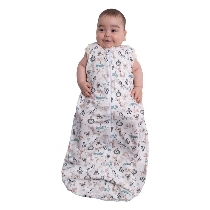 Sac dormit copii de vara 0-18 luni Kidizi® Safari, 80 cm