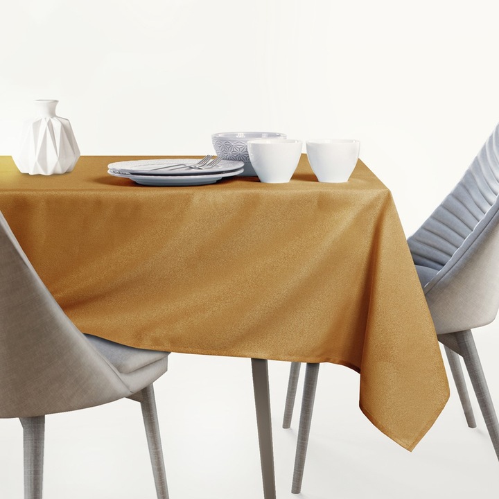 Покривка за маса, Ameliahome, полиестер, 140x200 см, горчица