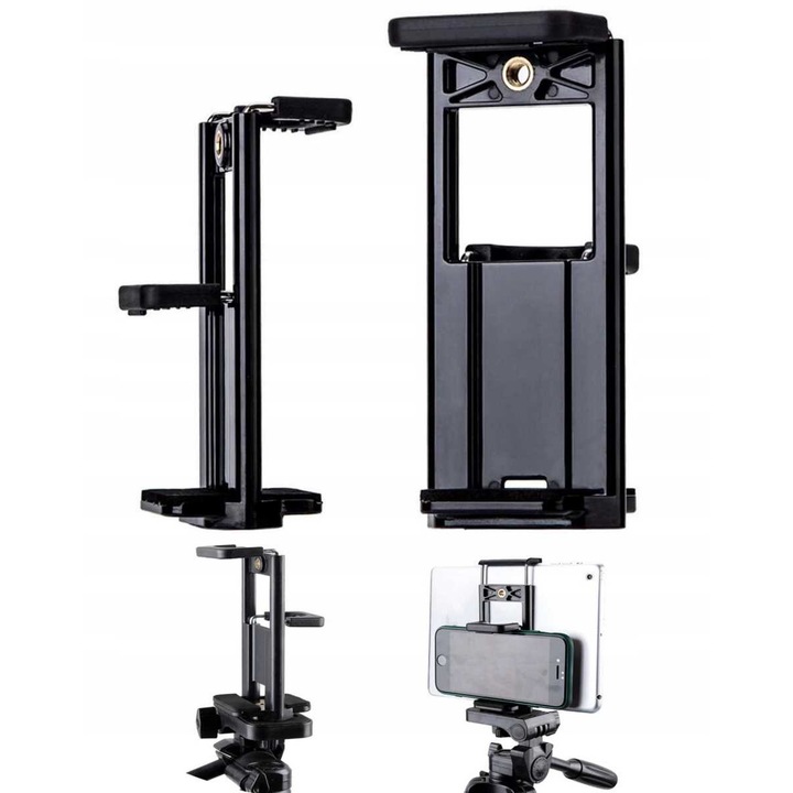 OEM Telefontartó állvány, 1/4", 60-180 cm, Fekete