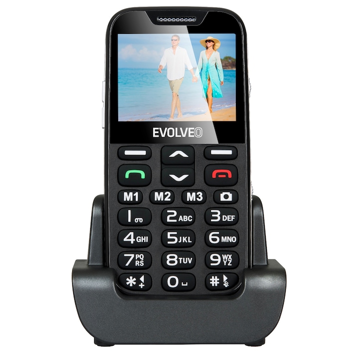 Easyphone EP-600 XD Senior Mobiltelefon, Kártyafüggetlen, Fekete