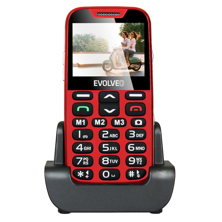 Easyphone EP-600 XD Senior Mobiltelefon, Kártyafüggetlen, Piros