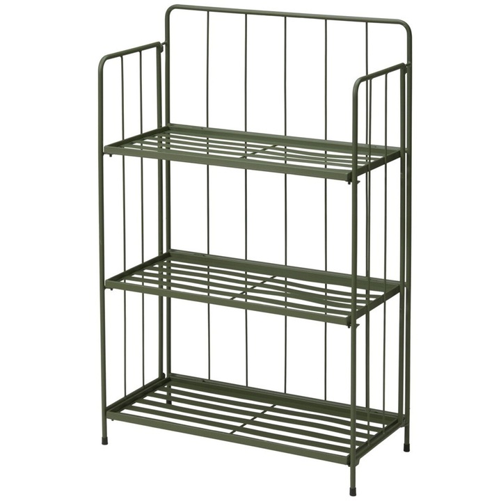Etajera pentru plante ProGarden, 3 niveluri, verde, 58x27x90 cm