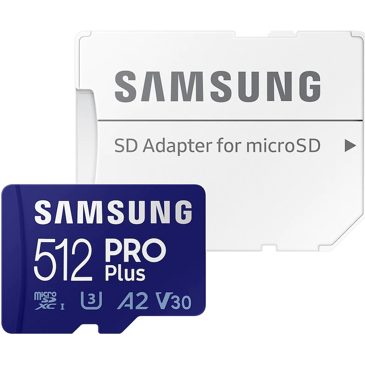 Карта памет Samsung microSD, PRO Plus, 512GB, 160MB/s + адаптер