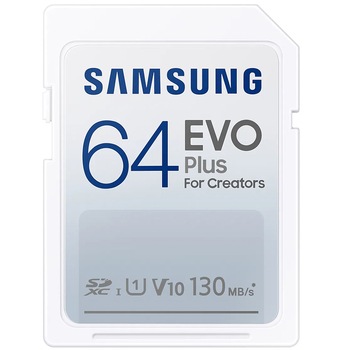 Card de memorie Samsung Full SDEVO Plus, 64GB, 130MB/s
