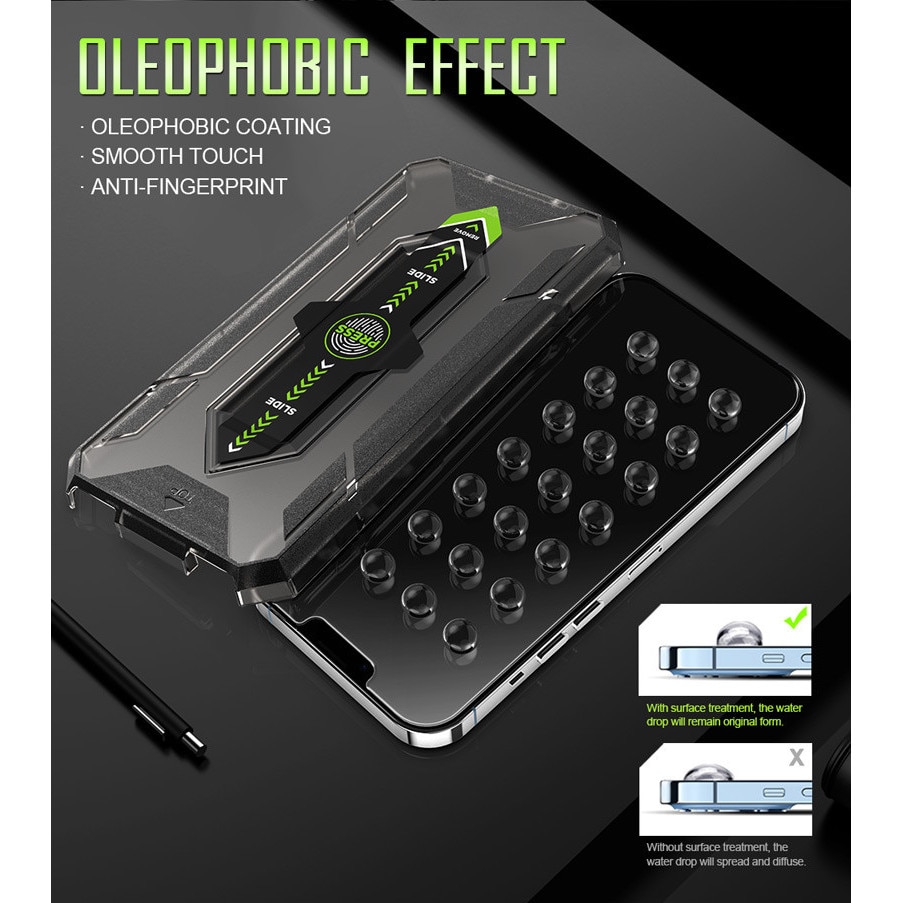 Folie de protectie din sticla premium pentru iPhone 17e/16e/14/13/13pro, acoperire a intregului ecran, instalare usoara si rapida cu dispozitiv de potrivire automata, ZYuuan, transparent