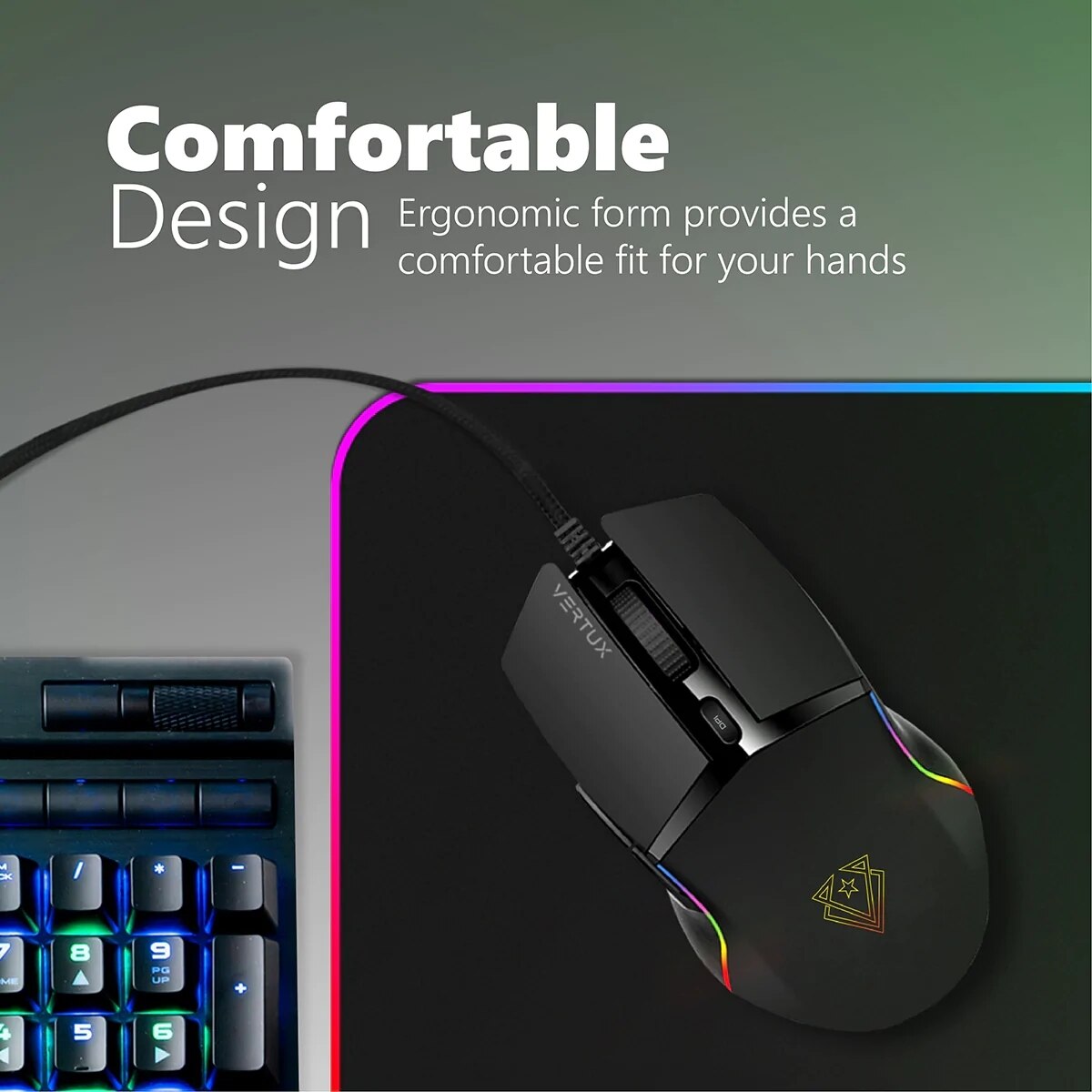 Vertux Argon Vezet kes Gamer Eg r 6200 DPI Fekete EMAG hu