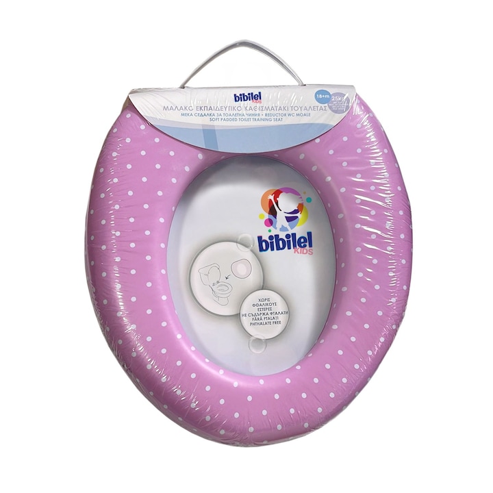 Мек WC редуктор на точки, издържа максимум 25 кг, 31x28 см, Розов, JMB-BBL5366
