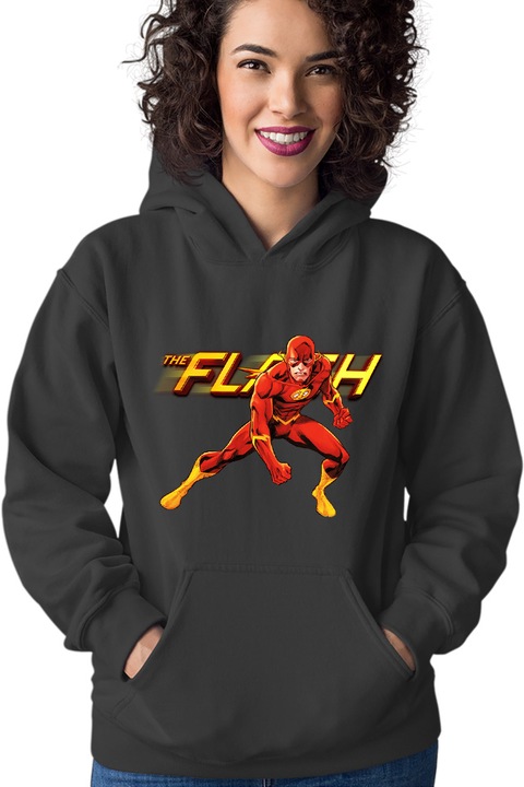 Hanorac Femei Flash Logo X-MEN Marvel DC Comics Animation America, negru, marime XL