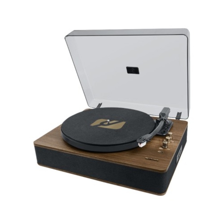 Грамофон Muse Stereo Bluetooth MT-106 BT, Изходна мощност 2x5W, USB порт, 3 скорости, Кафяв