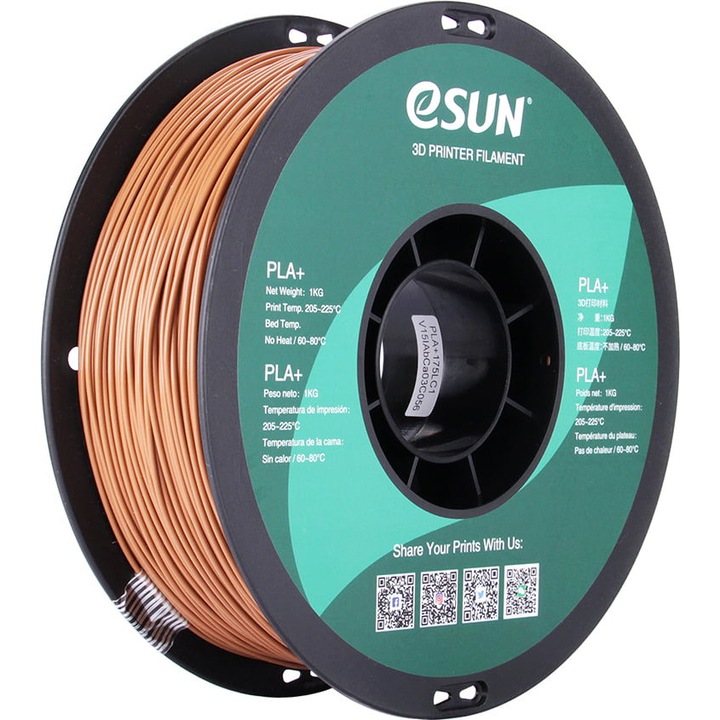 Консуматив за 3D принтер, ESUN PLA+, 1.75mm, 1kg, Light Brown