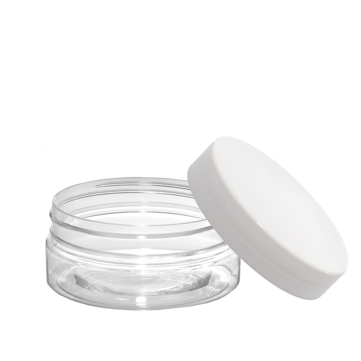 Borcan plastic 60 ml cu capac 71mm