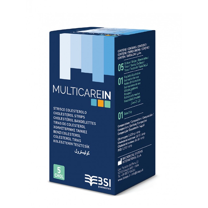 MultiCare IN koleszterin tesztcsík 5db-os
