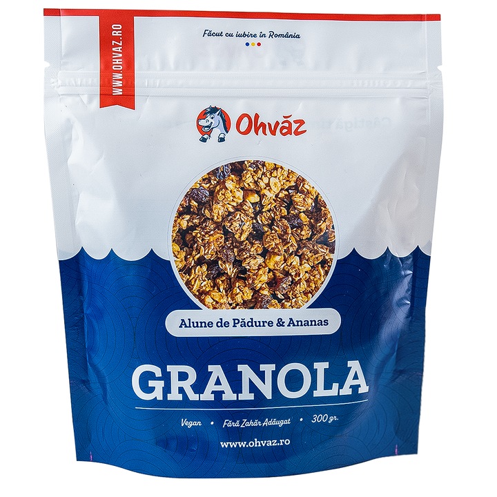 Granola cu Alune de Padure si Mere, Ohvaz, 300 g
