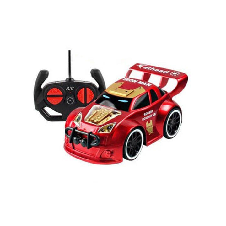 Masina Iron Man cu telecomanda, Plastic, Rosu