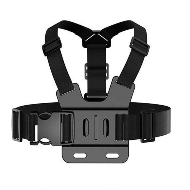 5 в 1 GoPro комплект еластичен колан за монтиране на гърдите, черен, HUR-BBL5329