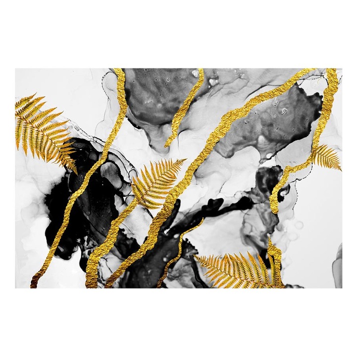 Vászonfestmény, Absztrakt Arany Levelek, 90x140cm
