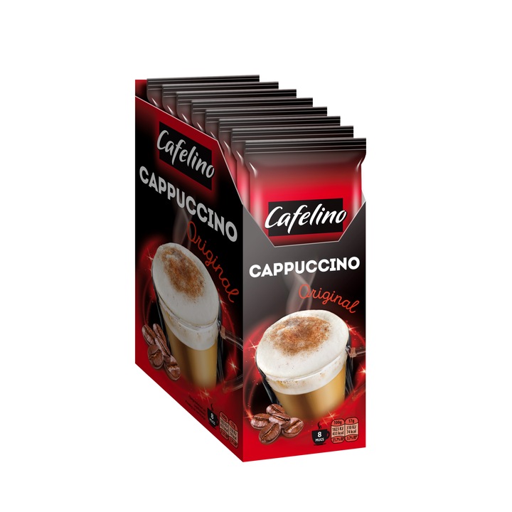 Cappuccino instant, Cafelino, Original, Cutie 8 x 17 g