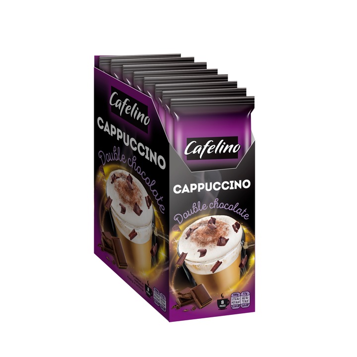 Cappuccino instant, Cafelino, Ciocolata, Cutie 8 x 17 g
