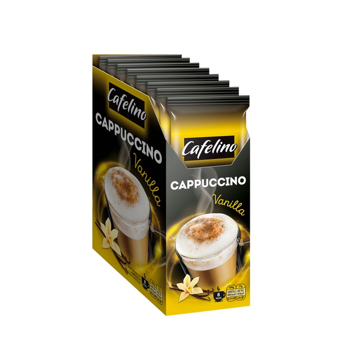 Instant cappuccino Cafelino, Vanília, Doboz 8 x 17 g