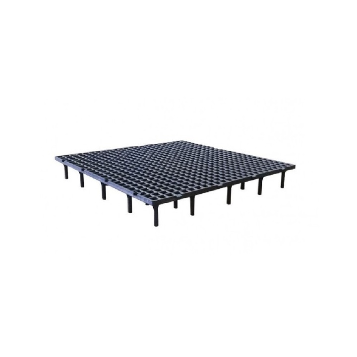 Gratar plastic pentru podea pasari porumbei, 50x50x8 cm, gri